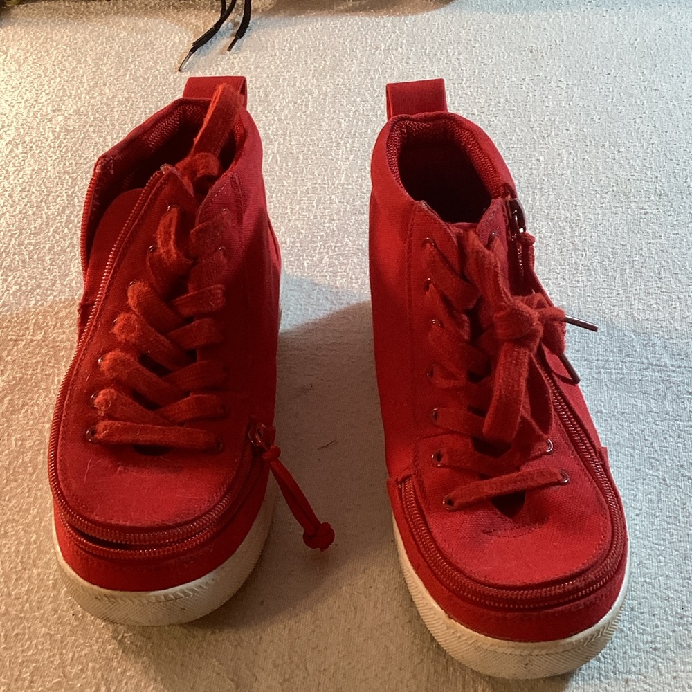 BILLY Red High-Top Adaptive Sneakers
